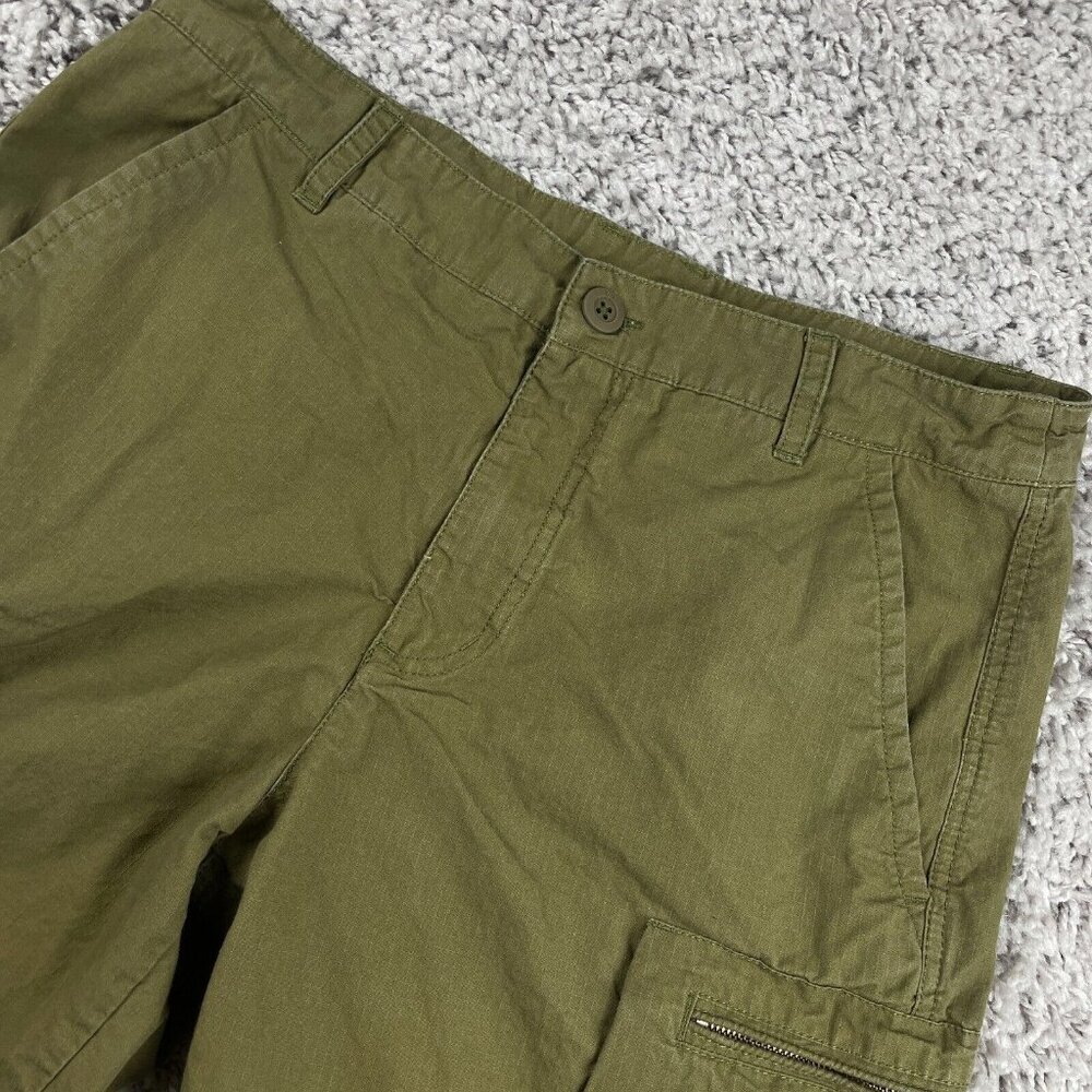 Nike 6th Man Cargo Shorts Men's Size 32 Olive Green Woven Cotton Casual Outdoor